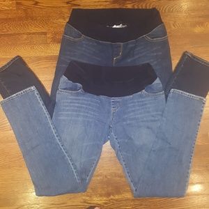 2 pairs Maternity Jeans size 6
